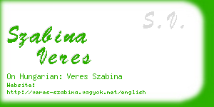 szabina veres business card